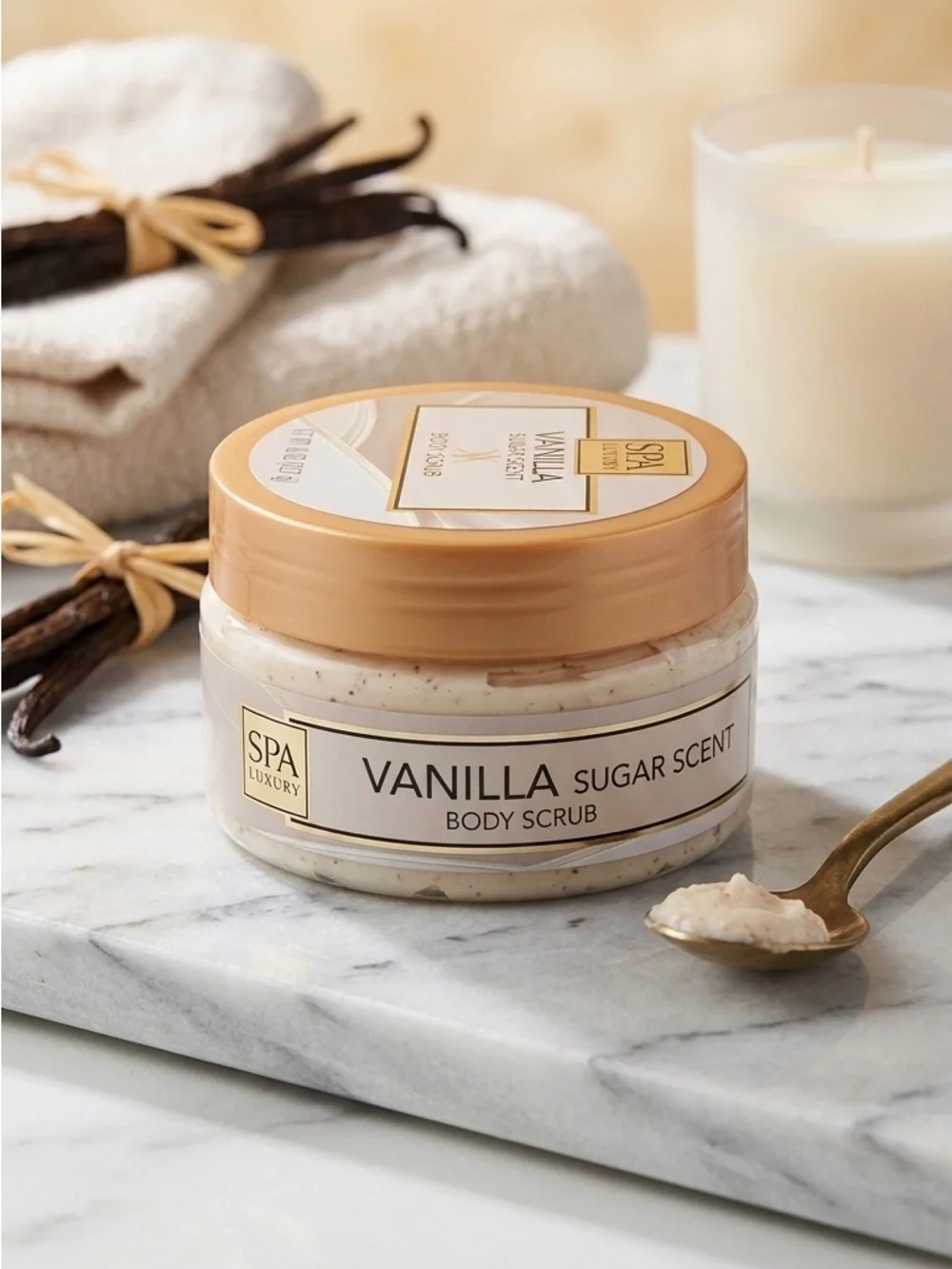 Vanilla Sugar Scent Body Scrub - Cream